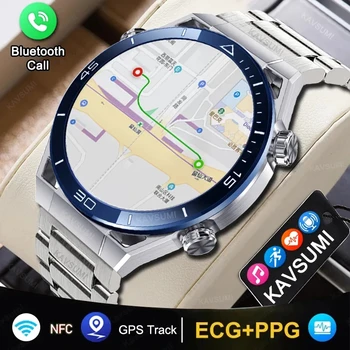 2023 Novo Esporte Track GPS Smart Watch Homens de Chamada Bluetooth NFC Bússola IP68 Impermeável ECG Smartwatch Mulheres Para o Huawei Android IOS