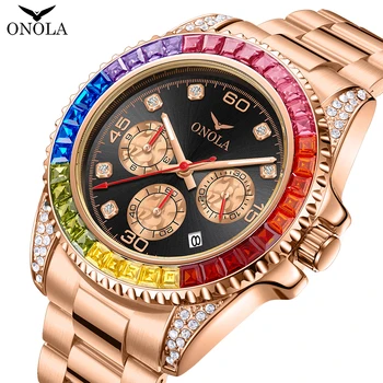 2023 Ver os Homens de Negócios de Moda de Luxo Marca de Topo ONOLA Relógios de Quartzo Impermeável Esportes Relógios