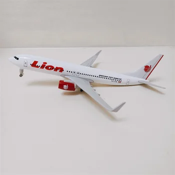 20cm de Liga Metal de Ar LEÃO Boeing 737-800ER companhias Aéreas LEÃO B737 Fundido Modelo de Avião Modelo de Avião com Rodas de Aeronaves Presentes