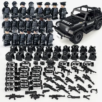 22 pcs Militar Guerras Montados Blocos de Construção Soldados das Forças Especiais Tijolos de Armas Armas Compatível Tijolo Brinquedos