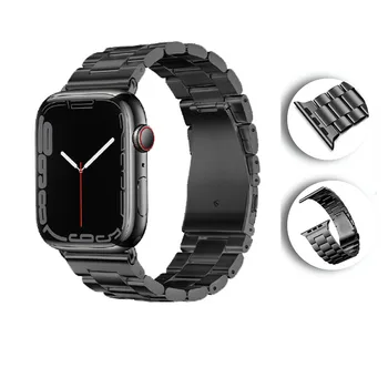 Alça de Metal Para Apple relógio Ultra 49mm 8 7 45 mm 41 mm aço inoxidável inteligente relógio de pulseira Para iwatch 6 5 4 3 SE 44mm 42mm 40mm