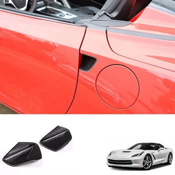 Carro de Fibra de Carbono Externa maçaneta da Porta Tigela Tampa do Copo Cavidade Guarnição para o Chevrolet Corvette C7 2014-2019