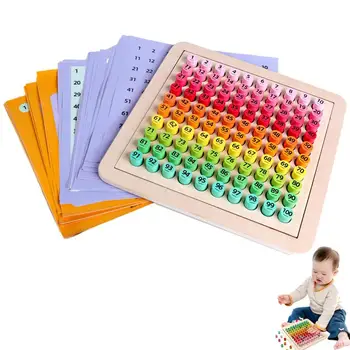 Cem Conselho Montessori 1-100 Digital Placa de Montessori Matemática Brinquedo Número da Placa De 3 a 12 anos, Crianças de Contagem de 100 Para