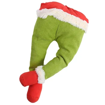 Christmas Elf Pernas Enfeites de Árvore de Decoração Interior de Presente de Natal, Decoração do Não-Tecido Decorações