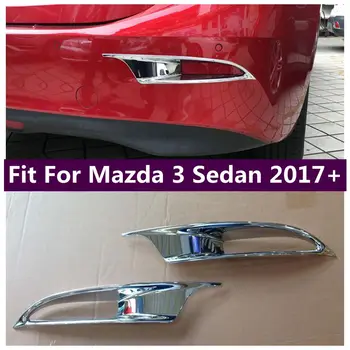 Chrome Nevoeiro Luzes De Lâmpadas De Decoração Moldura Guarnição Tampa De Ajuste Para O Mazda 3 Limousine 2017 2018 Acessórios Do Exterior