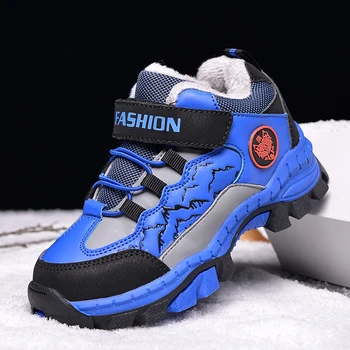 Crianças Quente Tênis de Inverno Botas de Neve de Crianças Não derrapante Exterior Botas de Caminhada para Meninos, Esportes Sapatos de Criança Trekking Jogging Sapatos