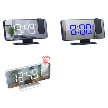 Digital LED Smart Função de Alarme área de Trabalho Decorativo Relógio Com Repetição de Despertar Preto