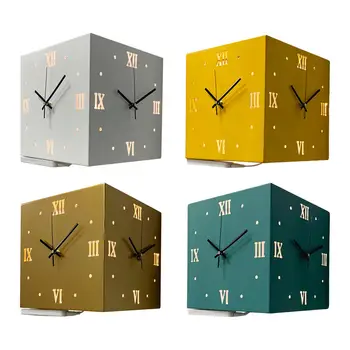 Dupla Face Cornet Relógio de Parede Sala de Relógio Vintage Moderno Decorativo Relógio de Parede para o Pátio de uma Fazenda a Cozinha da sala de Aula em Casa