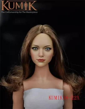 KUMIK KM16-22 de 1/6 do sexo Feminino Soldado Gemma Ward Cabeça Escultura de Acessórios do Modelo de Brinquedo Ajuste De 12