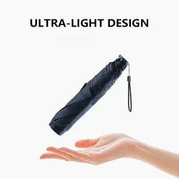 Luz Mini Guarda-chuva Anti-UV guarda-Sol para Proteção UV Leve de Fibra de Carbono Permeável Guarda-chuva para Viagens de Passeio Dobrável