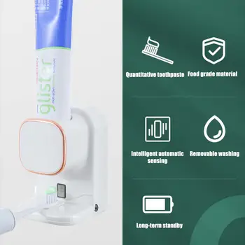 O amplo Uso Dispensador de pasta de dente Sensor ativado Elétrica Dispensador de pasta de dente para o Banheiro de Longa duração em Espera Usb para Crianças
