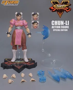 Original Genuíno Tempestade Brinquedos 1/12 CHUN-LI de Street Fighter 5 cor-de-Rosa Cheongsam Conjunto Completo De 6