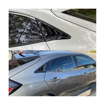 Para Honda Civic Type R Hatchback 2017-2020 Traseiros Laterais De Ventilação Da Janela De Grade De Ventilação Tampa Da Janela Triangular Guarnição Acessórios