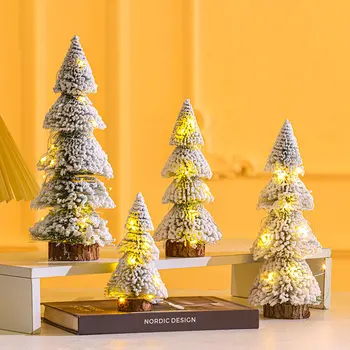 Portátil Mini Árvore De Natal, Árvores De Natal Decorações Realista De Mesa, Decoração Da Árvore De Pinheiro Para A Sala De Casa A Festa De Natal