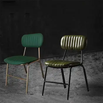Vintage Metal Macio Cadeiras de Jantar Jogador Elegante Interior Design Ergonômico de Cadeira de Café Cômoda Cadeiras Móveis para a Casa XY50DC