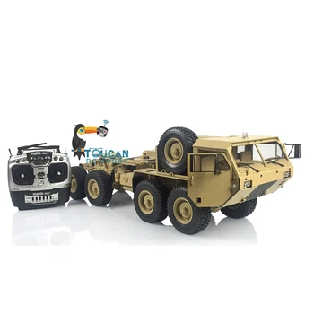 1/12 8x8 RC NÓS Caminhão Militar HG-P802 4 Eixos Chassi de Metal Controle Remoto Exército Modelos de Carro Brinquedo Adulto TH22747-SMT1