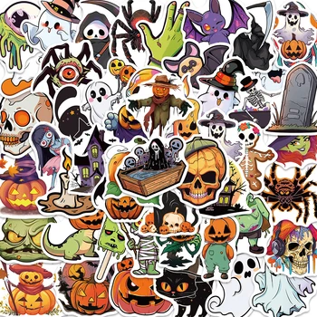 10/30/50pcs Legal dos desenhos animados de Terror de Halloween Bruxa Impermeável Adesivos Laptop Motocicleta Skate Carro do Telefone de Decoração Adesivo