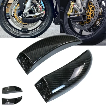 100% de Fibra de Carbono Universal Motocicleta Disco de Freio Refrigerador de Ar do Duto Pinça Dianteira do Radiador GP de Estilo Para a DUCATI /BMW Para KAWASAKI