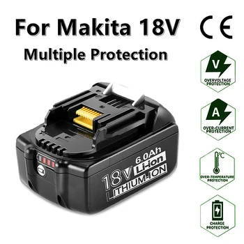 100% Original Makita 18V 5000mAh Recarregável Power Tools Makita Bateria com LED de Substituição do Li-íon LXT BL1860B BL1860 BL1850