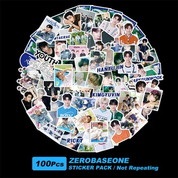 100pcs/set ZB1 Nova Boy Band ZEROBASEONE Album de Foto Adesivos Fã Apoio de Cabeça Adesivos de PVC Adesivos de Zhang Hao KPOP
