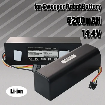 14,4 V 5200mAH Bateria do Li-íon Aspirador de pó Robótico Bateria de Substituição para Xiaomi Robô Roborock S50 S51 S55 Acessório de Reposição