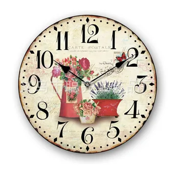1Pc Relógios de Parede 12cm/4.72 polegadas Europeu e Americano, Estilo Retro, Relógios de Parede Criativo DIY Mini Relógio para Decoração de Home Office
