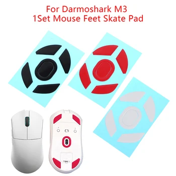 1Set Mouse Pés Mouse Skate para Darmoshark M3 de Controle de Velocidade do Mouse Desliza Curva de Borda Mouse Pé Adesivos
