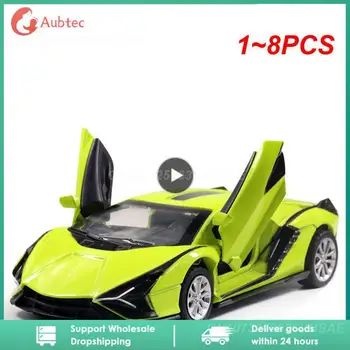 1~8PCS Lamborghini Simulação Liga de Modelo de Carro Menino de Abertura da Porta Traseira de Força para Crianças de carros de Brinquedo, Enfeites de Jogar-resistente