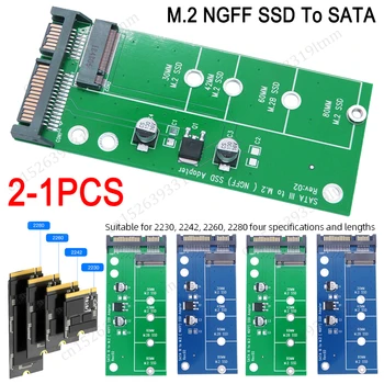 2/1PCS M. 2 SSD Adaptador de Placa Riser Chave B M. 2 NGFF Conversor de 2.5