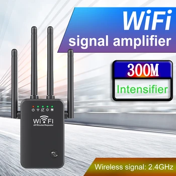 2.4 Ghz Wireless Repetidor WiFi 300Mbps Roteador Wifi Booster 2.4 G wi-Fi de Longo Alcance Extensor Wi-Fi gratuito Amplificador de Sinal Repetidor Wifi