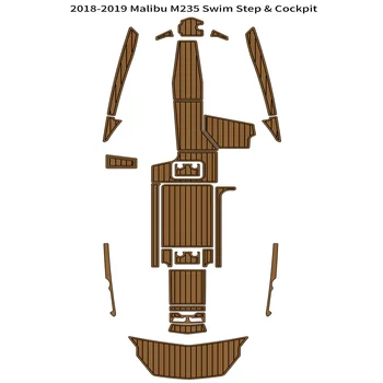 2018 e 2019 Malibu M235 Plataforma de Mergulho Cockpit Pad Barco de Espuma de EVA Convés de Teca Chão Fazendo Auto-Adesivo SeaDek Gatorstep Estilo