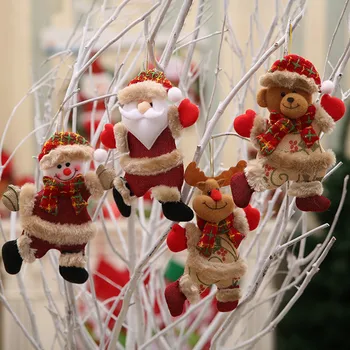 2024 Feliz Natal Enfeites de Presente de Natal de Papai Noel, Boneco de neve, Árvore de Brinquedo Boneca Travar Decorações de Natal para a Casa, Decoração de Ano Novo