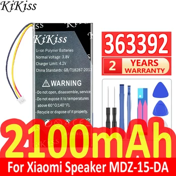 2100mAh KiKiss a Bateria Poderosa, 363392 Para Xiaomi Xiao mi alto-Falante MDZ-15-DA Digital Batteria