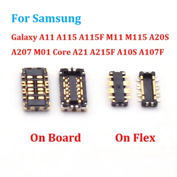 2Pcs Interior da Bateria Plug FPC Conector de Suporte Para Samsung Galaxy A11 A115 A115F M11 M115 A20S A207 M01 Núcleo A21 A215F A10S A107F