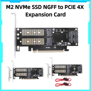3-em-1 M2 NVMe SSD NGFF Para PCIE 4X Placa de Expansão M a Chave B Chave MSATA M2 NVMe SSD NGFF Para PCIE 4X Placa de Expansão Módulo de