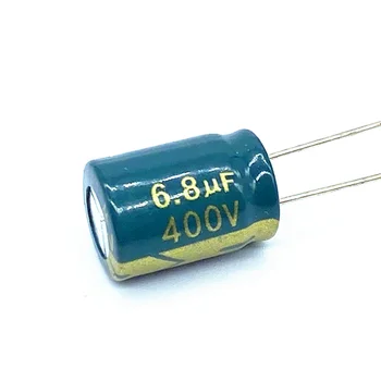 30Pcs/lotes de Alta frequência baixa impedância 400V 6.8 uF capacitor eletrolítico de alumínio tamanho 10*13 milímetros de 20%