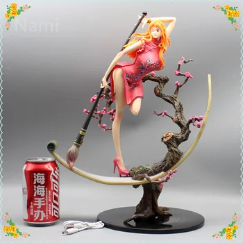 37cm Gk Uma Peça Guofeng Mao Escova Nami Handmade Modelo de Decoração de Anime Periférica Coleção de Presente