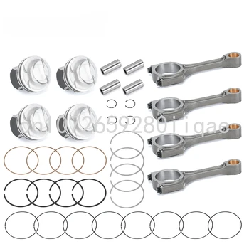 4 Conjuntos de bielas Kit de Pistão com Anéis para 11-21 Hyundai Sonata Kia Sorento Optima 2.4 L Pino do Pistão Anel de 23510-2G520