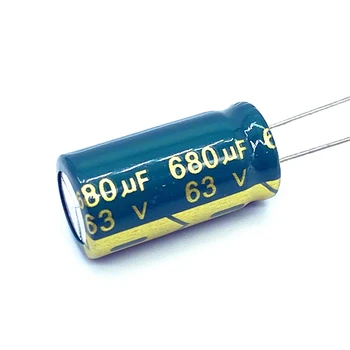 6 Stks/partij Hoge Frequentie Lage Impedantie 63V 680Uf de Alumínio Elektrolytische Condensator Maat 13*25 680Uf 20%