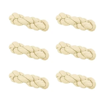 6Pcs Gaze toalhas de Mesa Europeu Decorativos de Babados Corredores de Mesa Para Festa de Casamento, Enfeites de Mesa Fácil De Usar (Creme Branco)