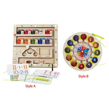 A cor e o Número Labirinto Habilidades Motoras Finas de Madeira do Tabuleiro de Quebra-cabeça para Crianças de Pré-escola 3-5 Anos de Idade Meninos Meninas rapazes raparigas