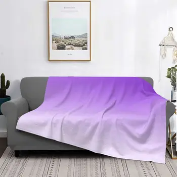 A Luz púrpura Ombre Cobertor Gradiente Colorido de Lã Toda a Temporada Bonito Fina Jogar Cobertores Para casal de Pelúcia Fina Colcha