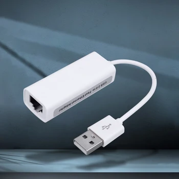 Adaptador Ethernet USB de Suporte de Windows XP/7/Vista, Linux Adaptador de Rede Anti-interferência com Fio Cartão de USB2.0 para Macbook Wii Tablet