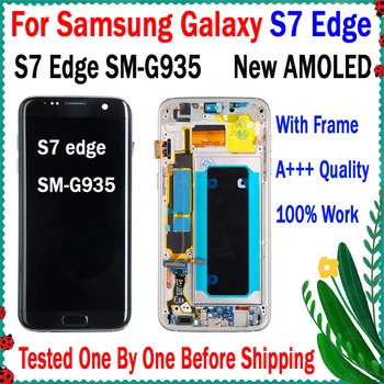 Alta Qualidade SUPER AMOLED de LCD Para SAMSUNG Galaxy S7 G930 /S7 Borda G935 Display Touch Screen Digitalizador Assembly 100% Testado