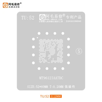 Amaoe TU52 MT9612IAATDC BGA Reballing Estêncil TV LCD de Controle Principal da CPU Modelo Tin Plantio Net 0,2 mm de Malha de Aço