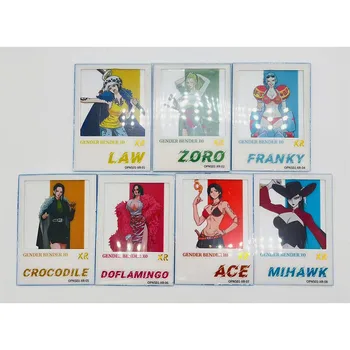 Anime ONE PIECE Raras XR Reflexões Cartões de memória Flash Trafalgar Law Roronoa Zoro Brinquedos para meninos Cartas Colecionáveis Presentes de Aniversário