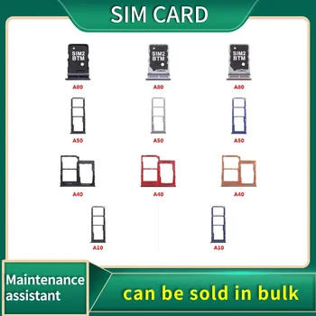 Bandeja do Cartão Sim Socket Slot do Conector do Adaptador Leitor Para Samsung Galaxy A80 A40 A50, A10 A805 A505 A405 A105 Micro SD Recipiente