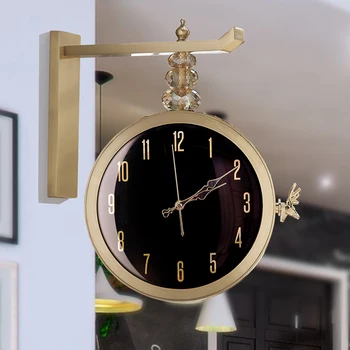 Calma Dupla Face Relógio De Parede Bateria Estética Facom Luxo Relógio Digital De Decoração De Adesivi Da Parete Moderno, Decoração Home