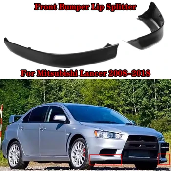 Carro Pára-Choque Dianteiro Divisor De Lip Spoiler Body Kit Difusor Protetor De Acessórios Auto Para O Mitsubishi Lancer 2008-2018 Preto
