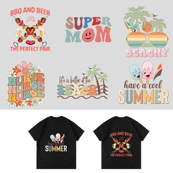 Cartoon letras de Faixas de Transferência de Calor do Ferro Em crianças T-shirt decorativos adesivos lavável cor de impressão